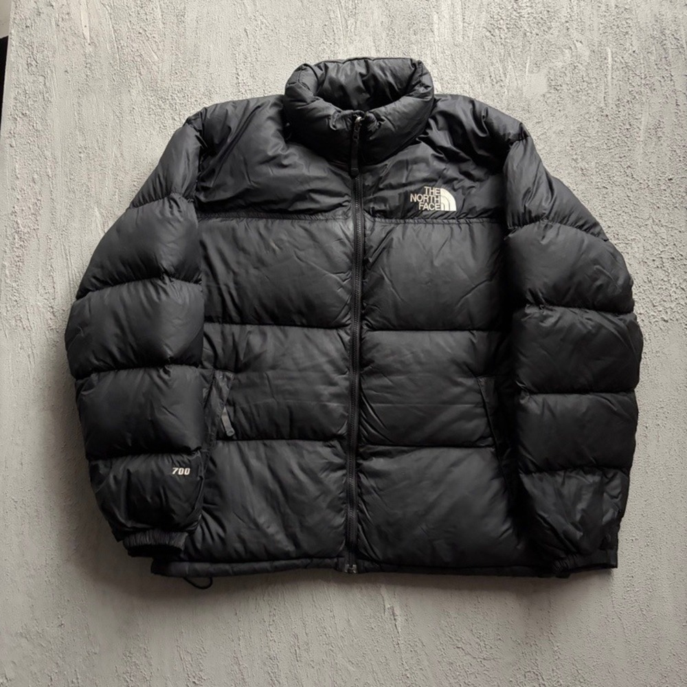 Vintage The North Face Puffer Nuptse Jacket XL Black 2000s 700 Down Puffer